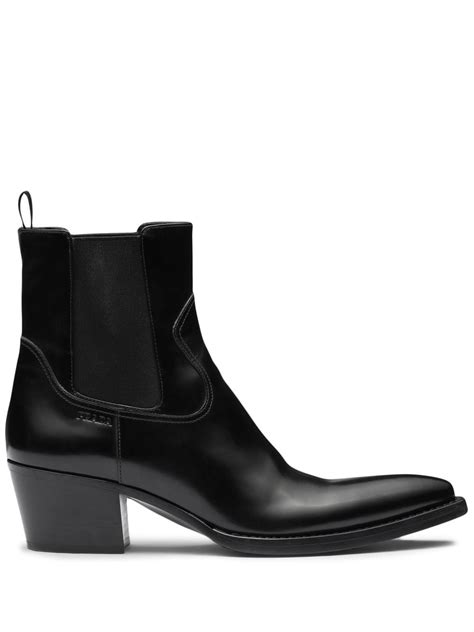 prada orange chelsea boots